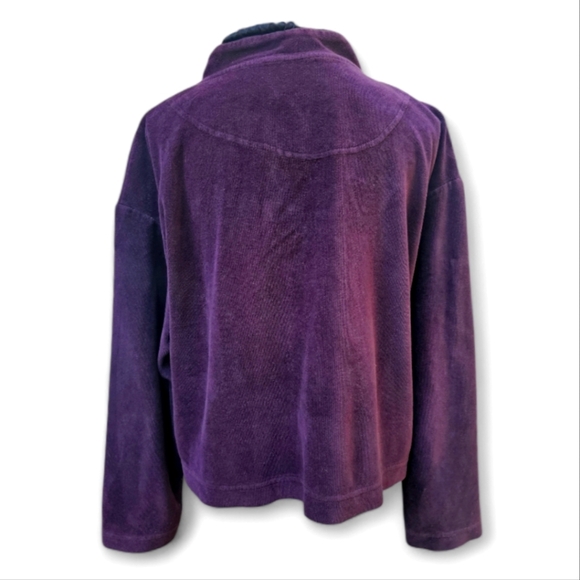 Marin Apparel Company Women's Cropped Sweatshirt in Maroon Color, Size M - Picture 2 of 6